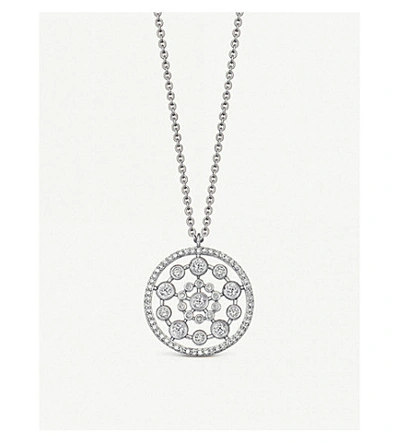 Astley Clarke White Gold Medium Icon Nova Diamond Pendant Necklace In 14ct White Gold