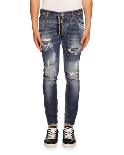 dsquared2 jeans with zip