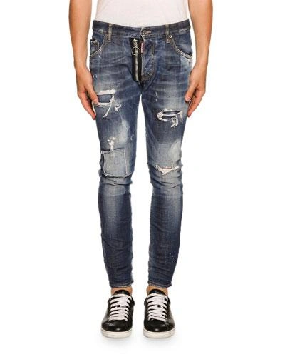 Dsquared2 Skater Zip-detail Love Wash Jeans, Blue | ModeSens