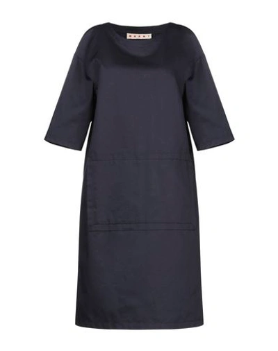 Marni Midi Dresses In Dark Blue