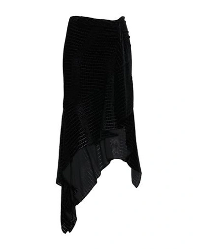 Roberto Cavalli Midi Skirts In Black