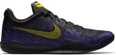 Pre-owned Nike  Mamba Rage Lakers Away In Black/court Purple-tour Yellow