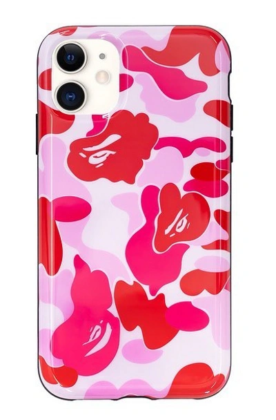 Pre-owned Bape  Abc Camo Iphone 11 Case Pink