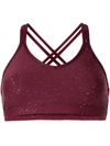 Beyond Yoga Drip Dot Double Back Bra In Red