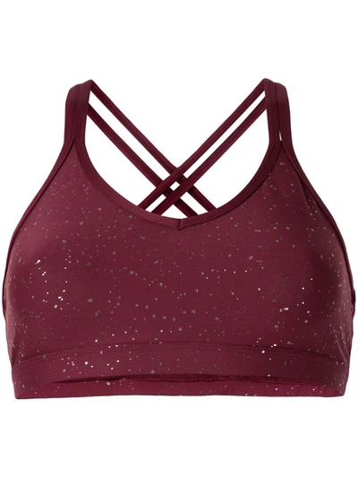 Beyond Yoga Drip Dot Double Back Bra In Red