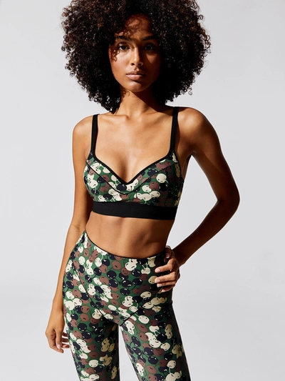 Adam Selman Sport Push It Up Bra In Classic Camo