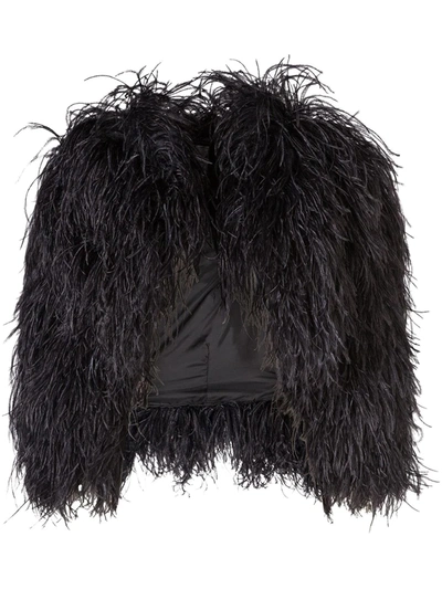 Dolce & Gabbana Long-sleeve Cropped Jacket In Black