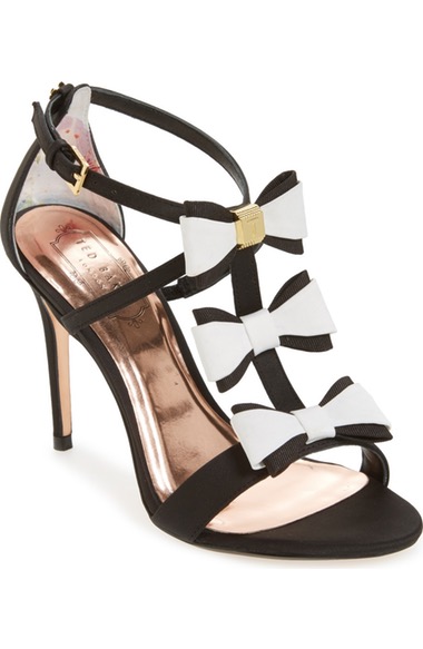 ted baker white bow sandals