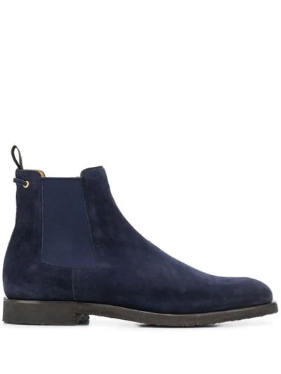 Car Shoe Suede Chelsea Boots In Blue
