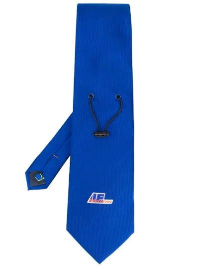 Ader Error Logo Print Tie In Blue