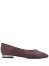 Anna Baiguera Square-toe Ballerina Shoes In Purple