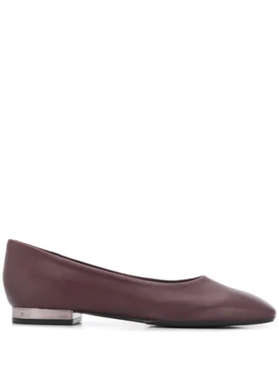 Anna Baiguera Square-toe Ballerina Shoes In Purple