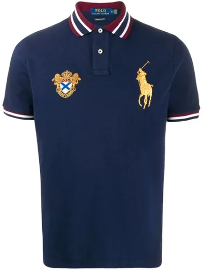 Polo Ralph Lauren Embroidered Pony Polo Shirt In Blue