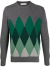 Ballantyne Pullover Mit Rautenmuster In 95109 Grey