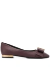 Anna Baiguera Bow-embellished Ballerina Shoes In Purple