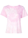 Re/done Tie-dyed Slub Cotton-jersey T-shirt In Pink
