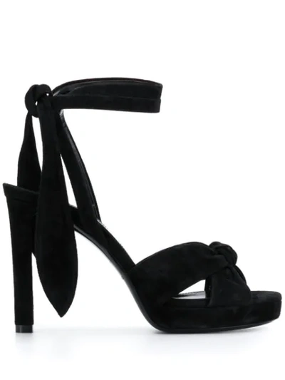 Saint Laurent Hall Sandals In Black