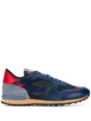 Valentino Garavani Camo Rockrunner Sneaker In Black