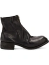 Guidi Front Zip Ankle Boots In Black