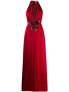Temperley London Lolita Sequin Embroidered Gown In Cherry