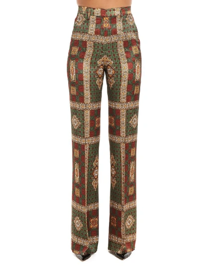 Etro Flared Printed Trousers In Multi