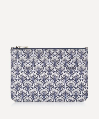 Liberty London Iphis Canvas Medium Pouch In Light Grey