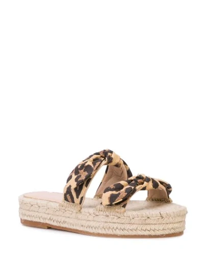 Loeffler Randall Daisy Leopard Sandals In Brown