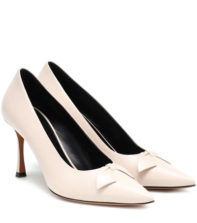 The Row Champagne Point-toe Leather Pumps In Light Pink