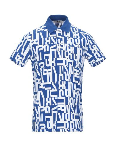 Bikkembergs Polo Shirts In Bright Blue