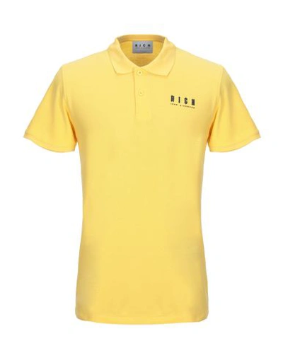 John Richmond Polo Shirts In Yellow