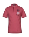 Blauer Polo Shirts In Red
