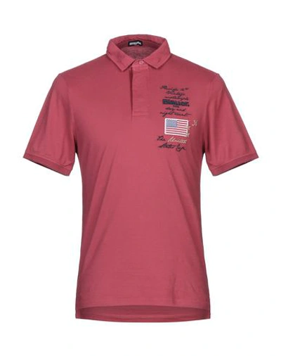 Blauer Polo Shirts In Red