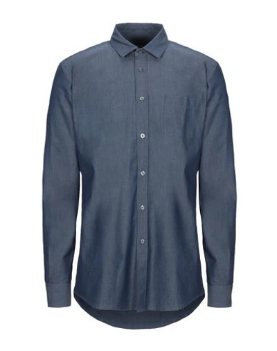 Daniele Alessandrini Denim Shirts In Blue