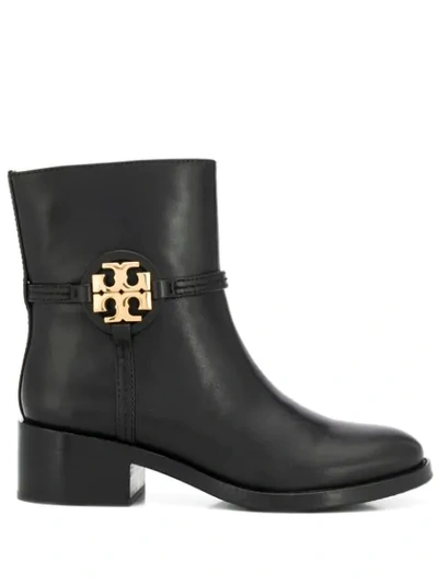 Tory Burch Miller Leather Ankle Boots In Perfect Black