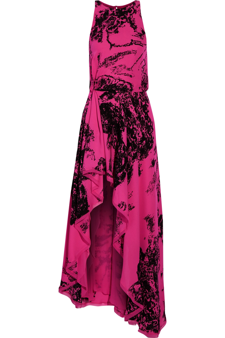 printed silk gown