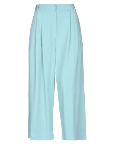 Tibi Cropped Pants In Turquoise