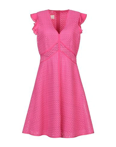 Pinko Short Dresses In Fuchsia