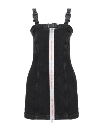 Heron Preston Denim Dress In Black