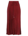 Tibi Long Skirts In Brick Red