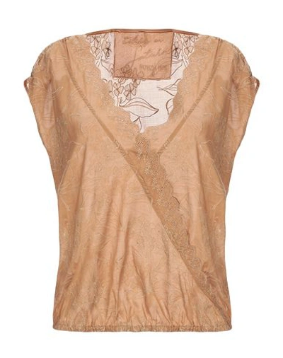 Patrizia Pepe Blouses In Camel