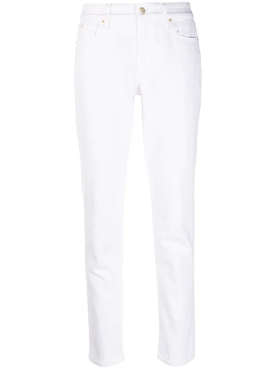 Ralph Lauren Slim-fit High Rise Jeans In Rinsed White