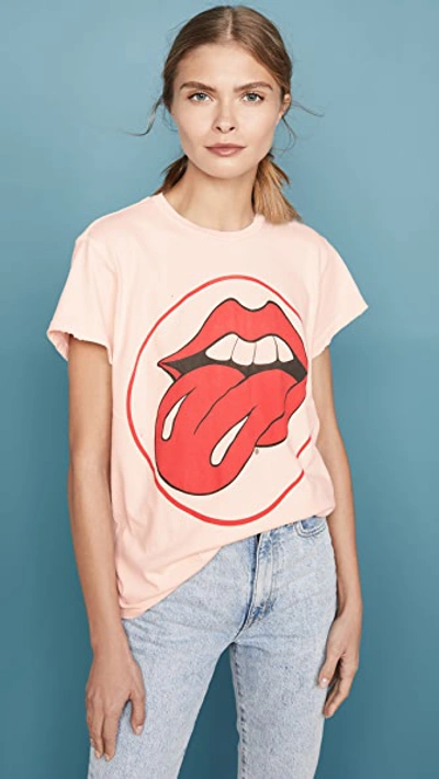 Madeworn Rolling Stones Tee In Pale Pink