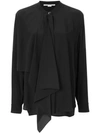 Stella Mccartney Draped-panel Blouse In Black