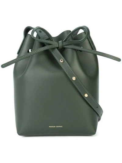 Mansur Gavriel Mini Bucket Bag In Green