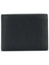 Emporio Armani Trifold Leather Wallet In Black