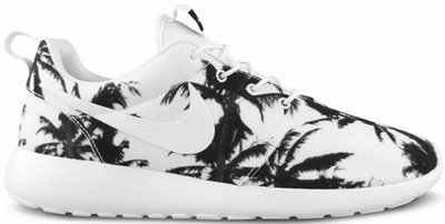 Pre-owned Nike Roshe Run Palm Trees Black White (women's) In Black/white-white