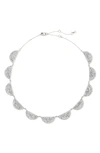 Kate Spade Silvertone Pavé Collar Necklace In Clear