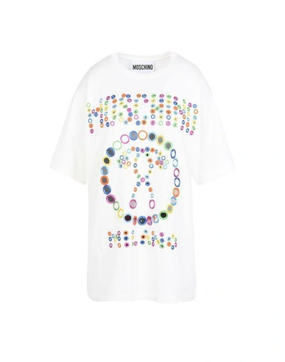 Moschino Mirror Jersey-cotton T-shirt In White