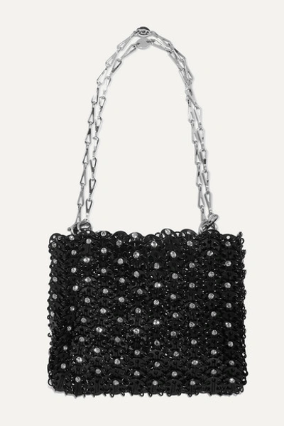 Paco Rabanne 1969 Crystal-embellished Chainmail Shoulder Bag In Black