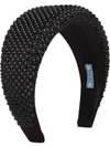 Prada Rhinestone-embellished Wide Hairband In Black